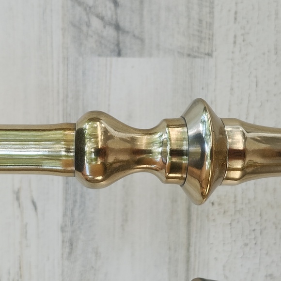 SCOTT LIVING BRASS TALL CANDLE HOLDERS - Picture 6 of 12